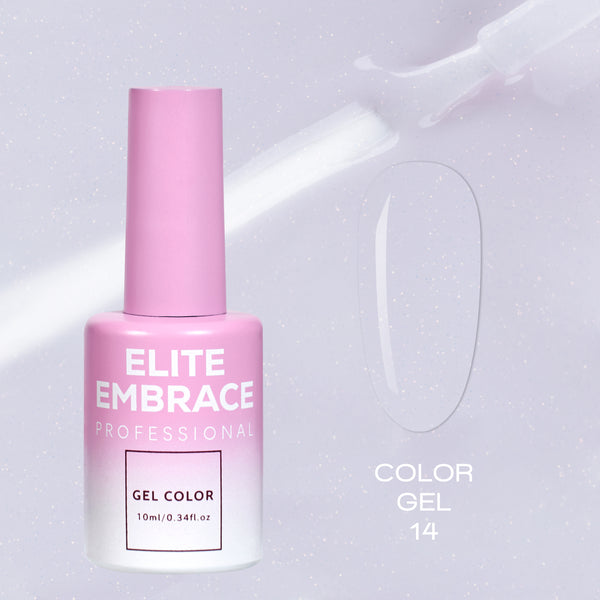 ELITE EMBRACE Professional Color Gel 14 with Glitter 10ml ECGG1410