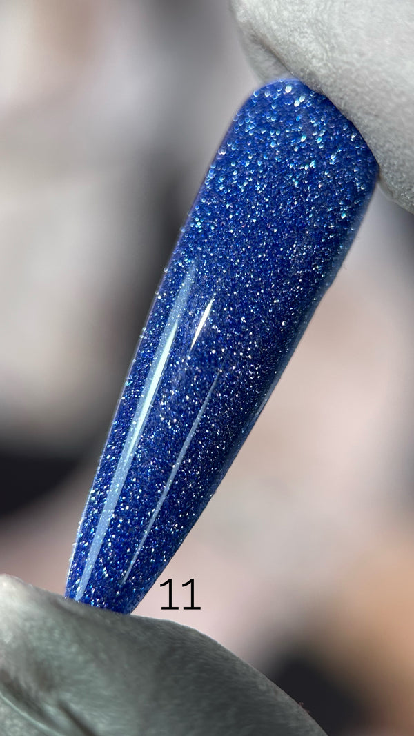 SAGA Professional Gel polish Fiery gel 11 (blue with microgloss, reflective), 8 ml