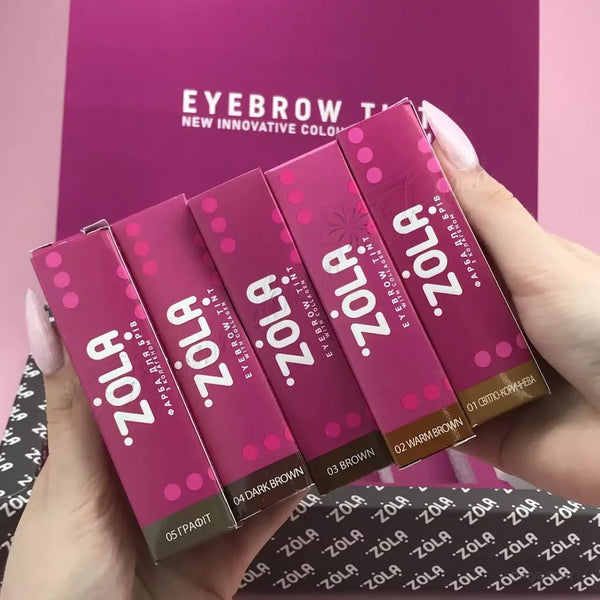 ZOLA SET OF EYEBROW TINT WITH COLLAGEN 5X15ML (5 COLORS AND OXIDANT) 04904