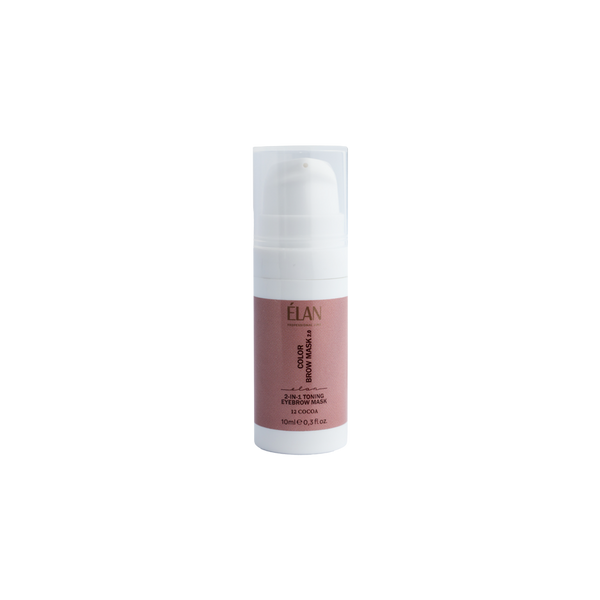 Elan Professional Line COLOR BROW MASK 2.0: 2-in-1 Toning Eyebrow Mask, 12 COCOA 10ML