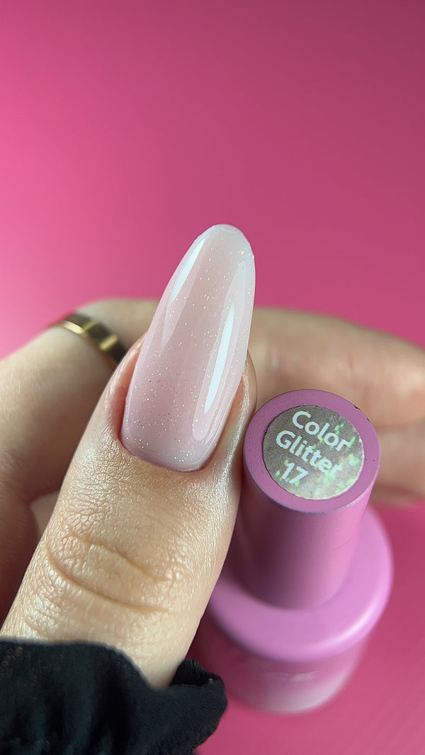 ELITE EMBRACE Professional Color Gel 17 with Glitter 10ml ECGG1710