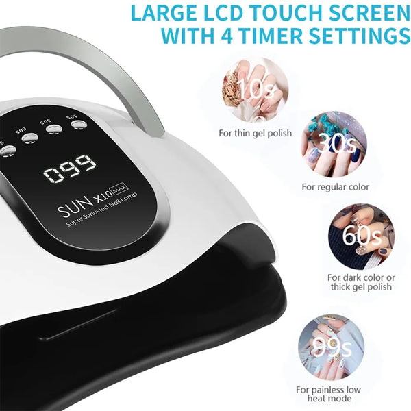 SUN X10MAX UV LED Nail Lamp Manicure 280W