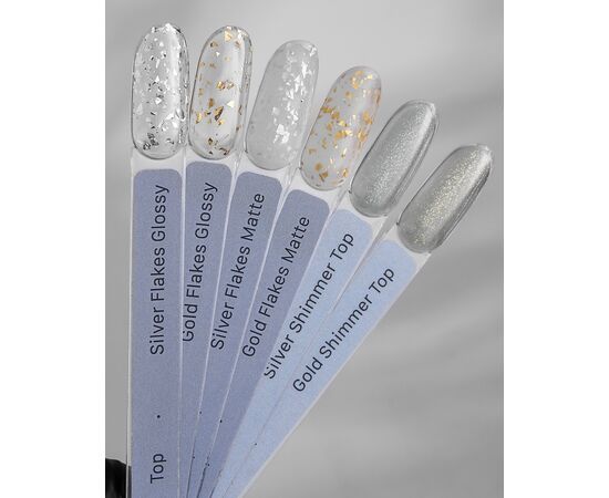 HELLO SILVER FLAKES GLOSS TOP 15 МЛ HL-TS15-203