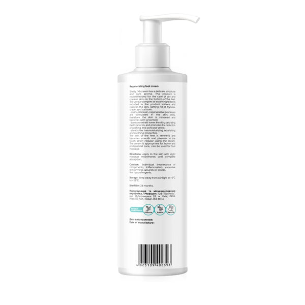 Regenerating foot cream with allantoin, bamboo extract and shea butter Shelly 45ml/250ml/500ml