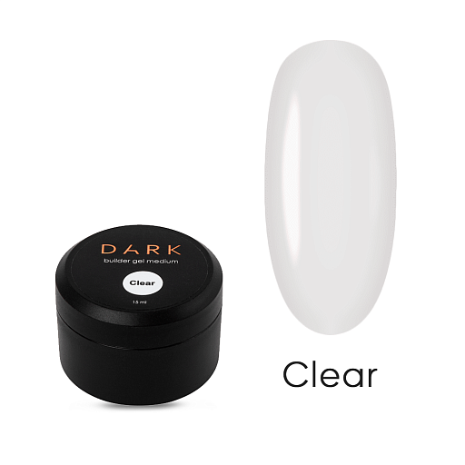 DARK Medium Gel №01, 15 ml (TRANSPARENT) clear DMG0115