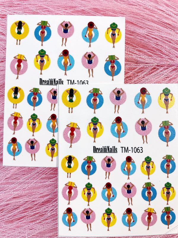 DreamNails Slider design for Manicure TM-1063(girls in a circle)
