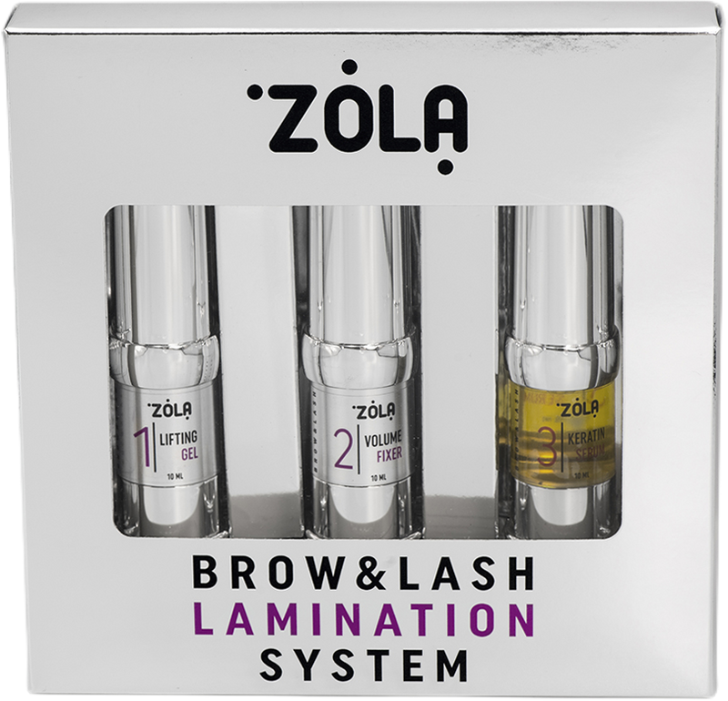 СИСТЕМА ДЛЯ ЛАМИНИРОВАНИЯ ZOLA BROW&amp;LASH 3x10 мл 04440