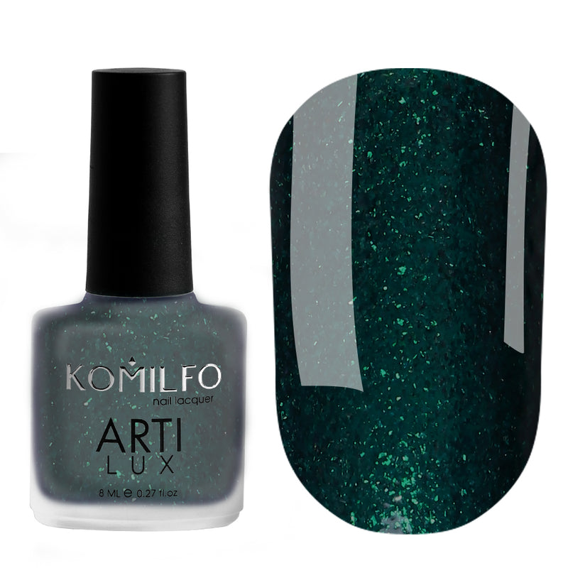 KOMILFO ARTILUX 028 ЗВИЧАЙНИЙ ЛАК ДЛЯ НІГТІВ (НЕ ГЕЛЬ) (ГОЛОВНО-ЗЕЛЕНИЙ, З МІКРОСПРЕЄМ), 8 МЛ 222028