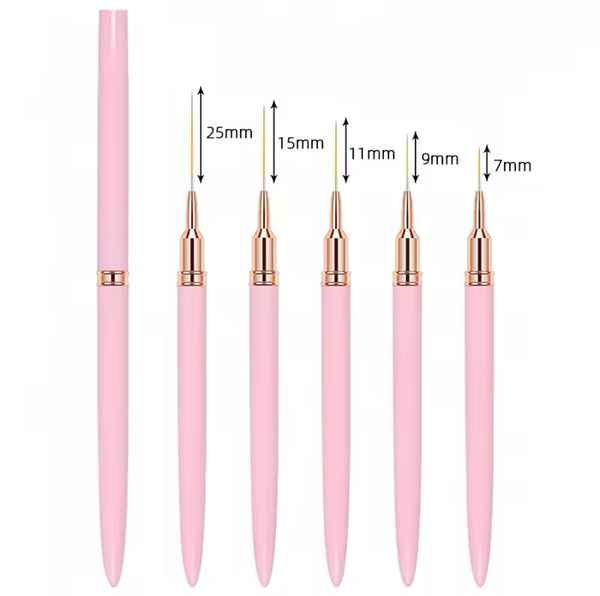 7/9/11/15/25mm Nail Liner Brushes. Choose your size.