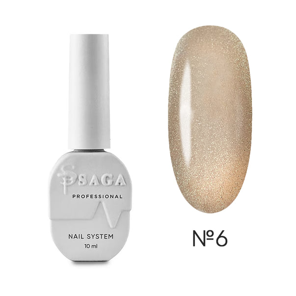 Гель-лак «Кошачий глаз» Saga Professional Glow Cat №06, 9 мл