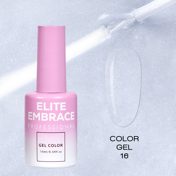 ELITE EMBRACE Professional Color Gel 16 with Glitter 10ml ECGG1610