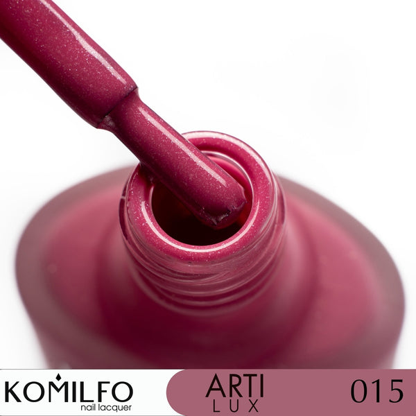 KOMILFO ARTILUX 015 NAIL REGULAR POLISH(NOT A GEL)(PLUM WITH SHIMMER), 8 ML 222015