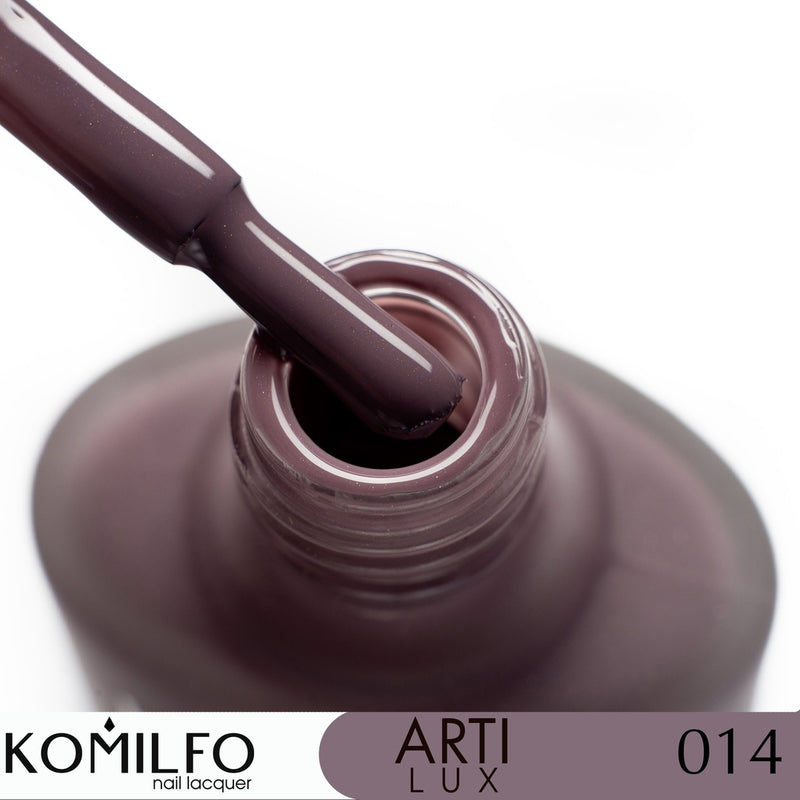 KOMILFO ARTILUX 014 ЗВИЧАЙНИЙ ЛАК ДЛЯ НІГТІВ (НЕ ГЕЛЬ) (СІРО-ФІОЛЕТОВИЙ), 8 МЛ 222014