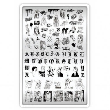 TAKI DA Large stamping plate 15 УРБАН with demo film 10x15 cm 4337