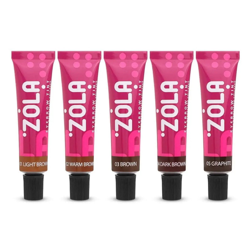 ZOLA SET OF EYEBROW TINT WITH COLLAGEN 5X15ML (5 COLORS AND OXIDANT) 04904
