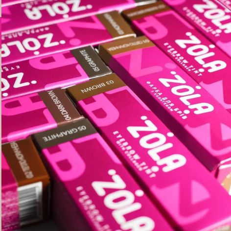 ZOLA КРАСКА ДЛЯ БРОВЕЙ С КОЛЛАГЕНОМ 02 ТЕПЛЫЙ КОРИЧНЕВЫЙ 15 МЛ 05311