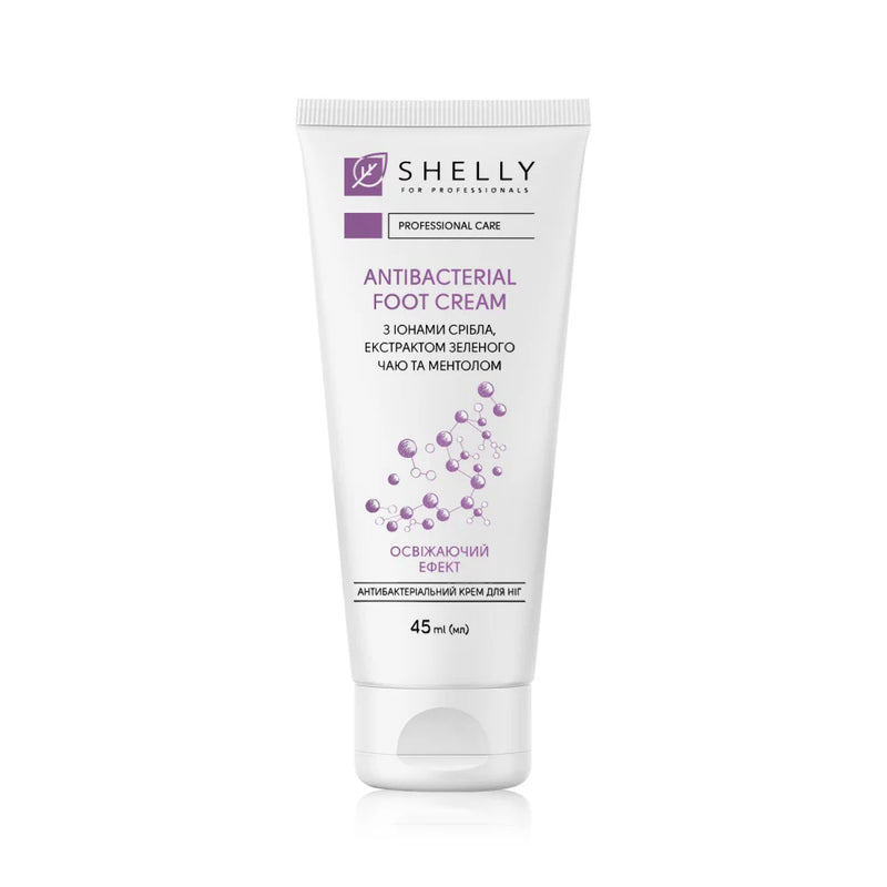 Antibacterial foot cream with silver ions, green tea extract and menthol Shelly 45 ml 250 ml