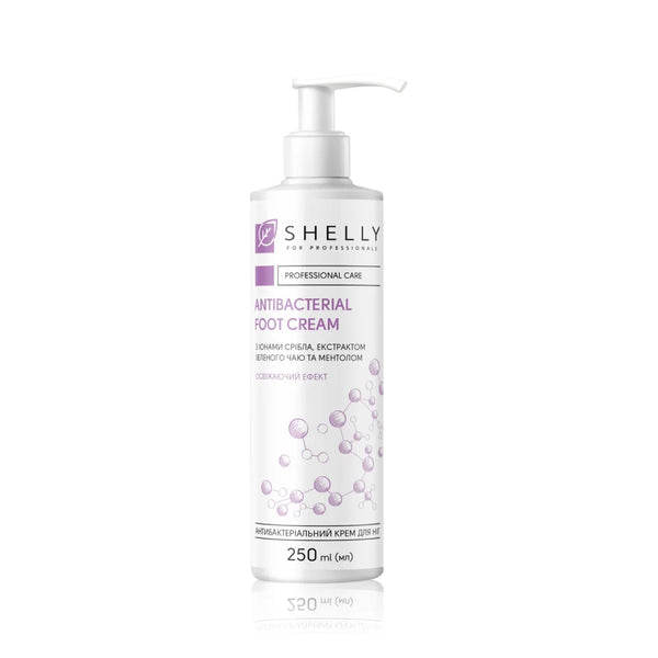 Antibacterial foot cream with silver ions, green tea extract and menthol Shelly 45 ml 250 ml