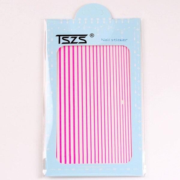 1 Sheet Gold Silver Black Holographic Smile Ribbon Stripe Nail Tape Glitter 3D Stickers Diy Beauty