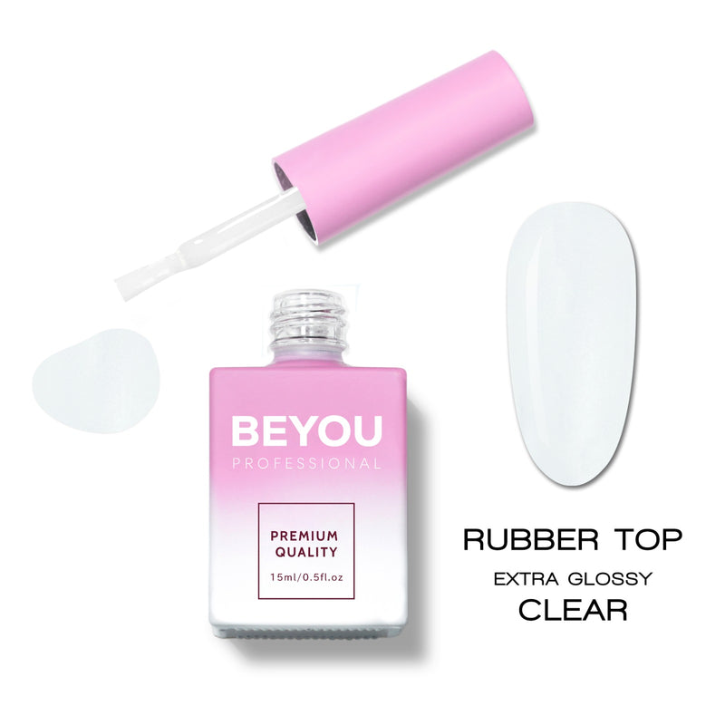 BEYOU Professional Rubber Top Extra Glossy Clear 15ml