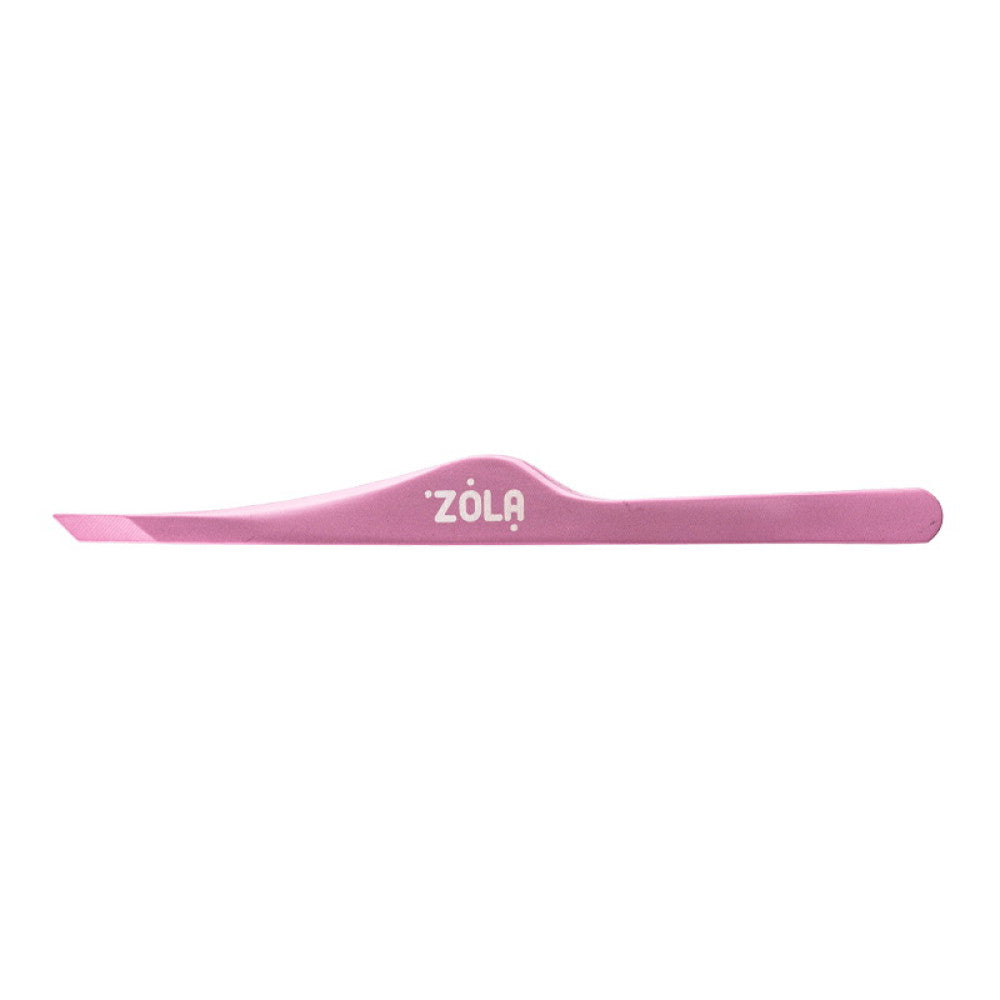 ZOLA PROFESSIONAL EYEBROW TWEEZERS LIGHT PINK