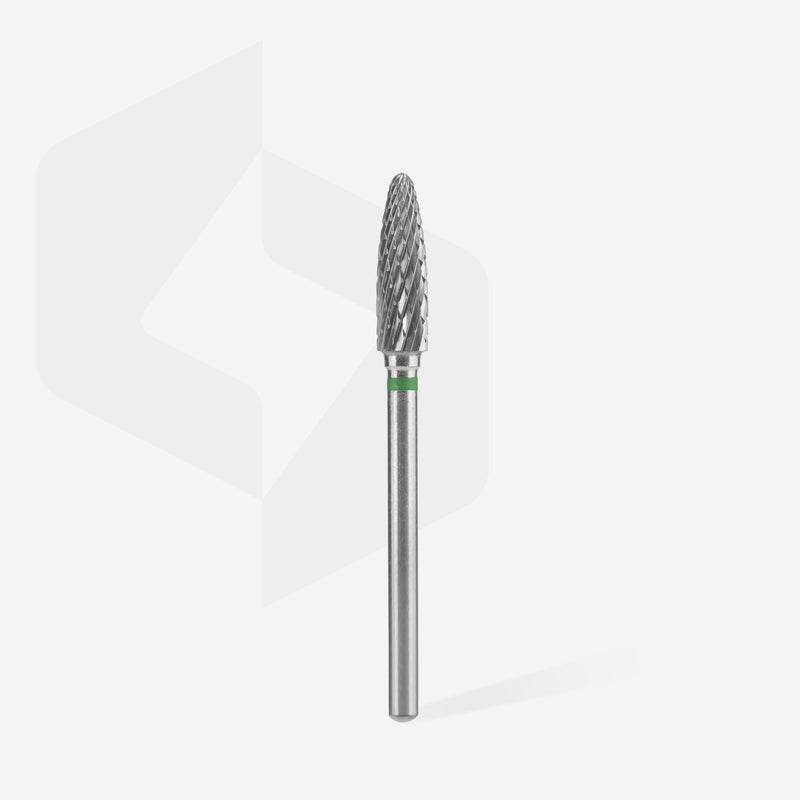 STALEKS Carbide Nail Drill Bit Corn Green EXPERT Head Diameter 4 mm / Working Part 14 mm FT90G040/14