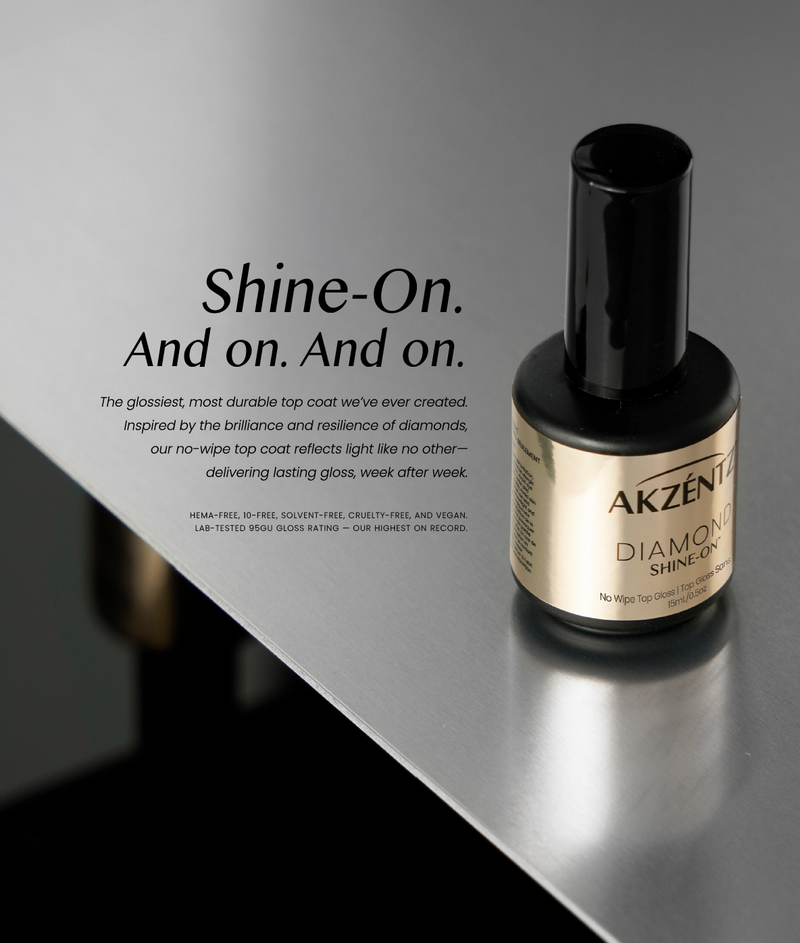 AKZENTZ Diamond Shine-On Tack Free Top Coat 15ml/5ml