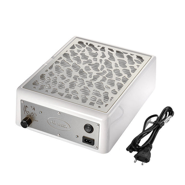 Air Max Panther Nail Dust Collector Silver with HEPA Filter – Professional Nail Table Vacuum