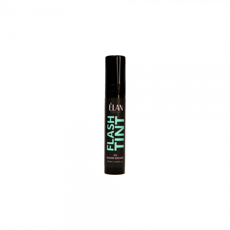 Elan Professional Line Eyebrow and eyelash occlusive tinting system «FLASH TINT» 09 warm brown 10ML