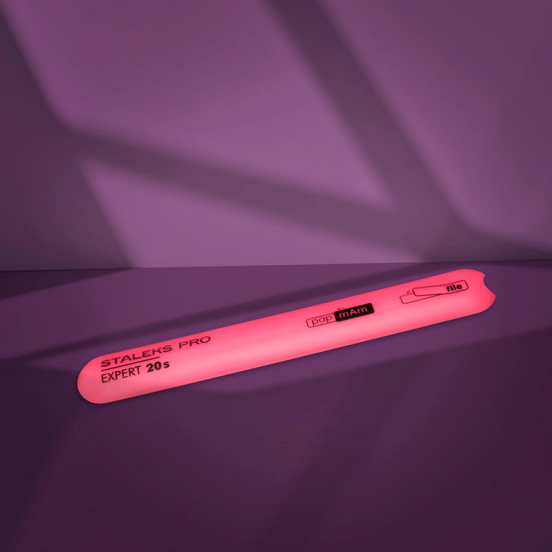 STALEKS PRO EXPERT 20S SLANTED PLASTIC NAIL FILE STRAIGHT (BASE) SMALL SPBE-20S