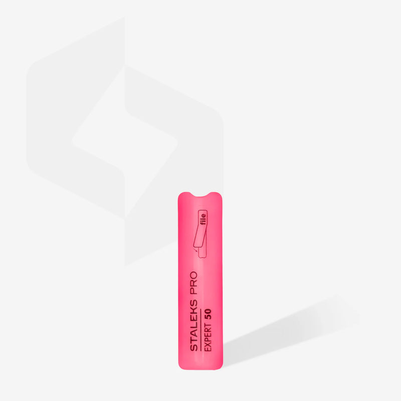 STALEKS PRO EXPERT 50 SLANTED PLASTIC NAIL FILE SHORT BASE SPBE-50
