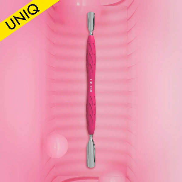 STALEKS PRO UNIQ 10 TYPE 1 GUMMY МАНІКЮР ПУШЕР З СИЛІКОНОВОЮ РУЧКОЮ ШИРОКИЙ ЗАОКРУГЛЕНИЙ ПУШЕР + ВУЗЬКИЙ ЗАОКРУГЛЕНИЙ ПУШЕР PQ-10/1