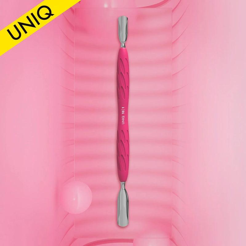 STALEKS PRO UNIQ 10 TYPE 1 GUMMY МАНІКЮР ПУШЕР З СИЛІКОНОВОЮ РУЧКОЮ ШИРОКИЙ ЗАОКРУГЛЕНИЙ ПУШЕР + ВУЗЬКИЙ ЗАОКРУГЛЕНИЙ ПУШЕР PQ-10/1