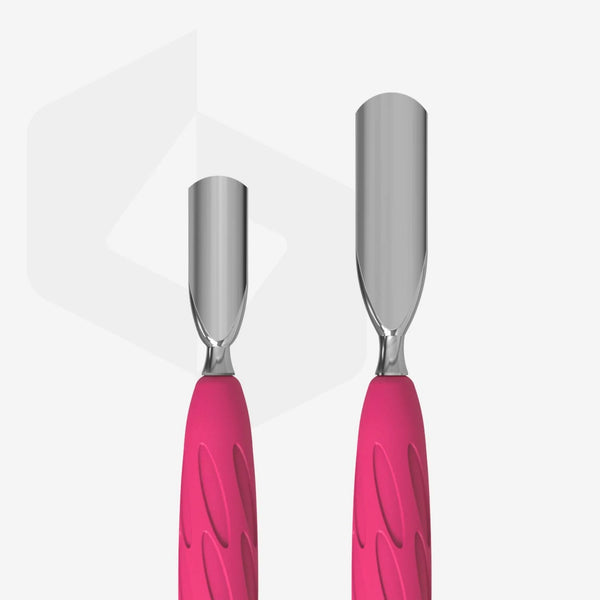 STALEKS PRO UNIQ 10 TYPE 1 GUMMY МАНІКЮР ПУШЕР З СИЛІКОНОВОЮ РУЧКОЮ ШИРОКИЙ ЗАОКРУГЛЕНИЙ ПУШЕР + ВУЗЬКИЙ ЗАОКРУГЛЕНИЙ ПУШЕР PQ-10/1