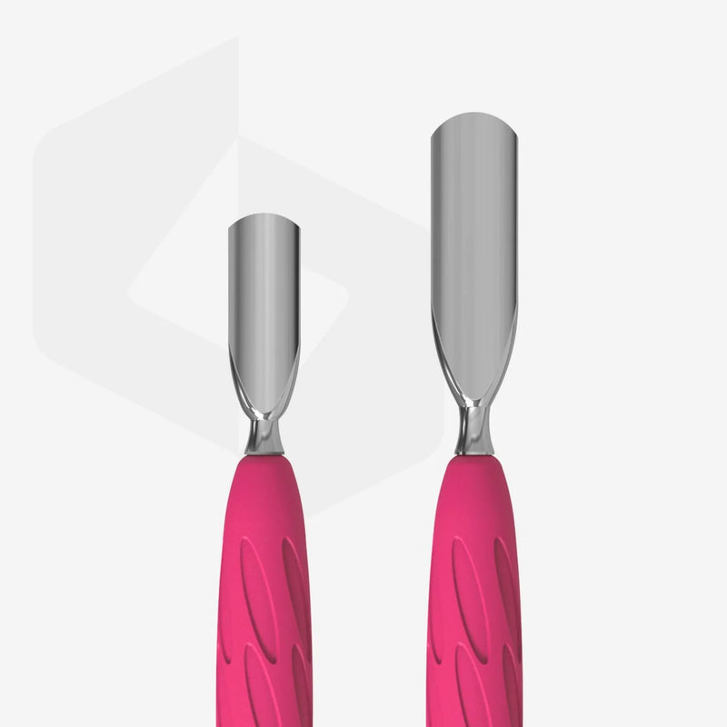 STALEKS PRO UNIQ 10 TYPE 1 GUMMY МАНІКЮР ПУШЕР З СИЛІКОНОВОЮ РУЧКОЮ ШИРОКИЙ ЗАОКРУГЛЕНИЙ ПУШЕР + ВУЗЬКИЙ ЗАОКРУГЛЕНИЙ ПУШЕР PQ-10/1