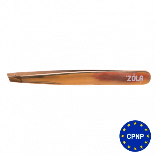 ZOLA Professional eyebrow tweezers GOLD (beveled)