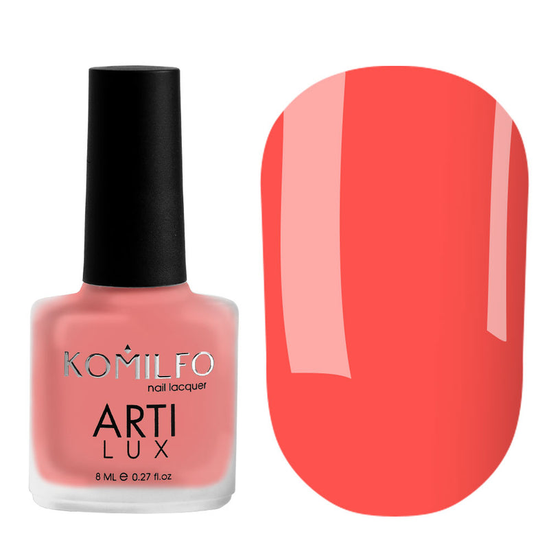 KOMILFO ARTILUX 018 ЗВИЧАЙНИЙ ЛАК ДЛЯ НІГТІВ (НЕ ГЕЛЬ) (ЯСКРАВИЙ КОРАЛ, ЕМАЛЬ), 8 МЛ 222018