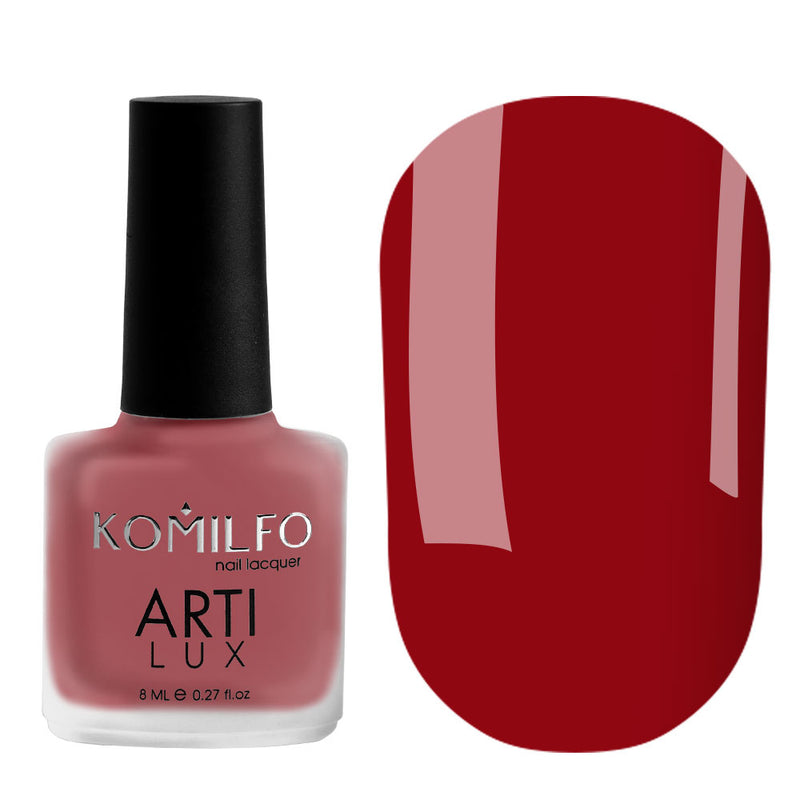 KOMILFO ARTILUX 021 ЗВИЧАЙНИЙ ЛАК ДЛЯ НІГТІВ (НЕ ГЕЛЬ) (ТЕМНО-ЧЕРВОНИЙ, ЕМАЛЬ), 8 МЛ 222021