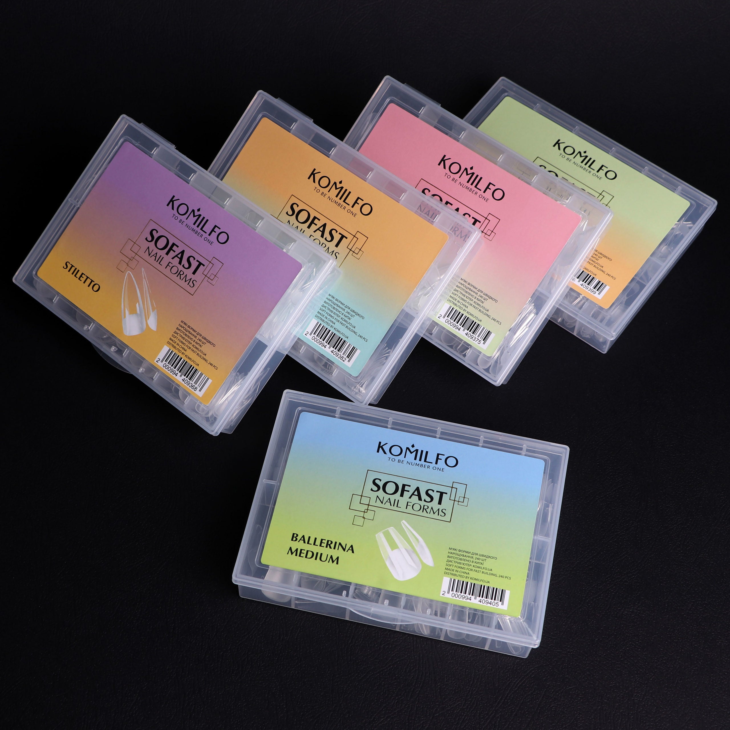 KOMILFO SOFAST NAIL FROMS NUDE BALLERINA MEDIUM, 360 ШТ 456078