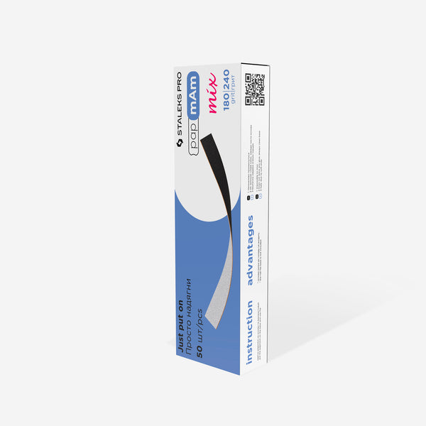 Пилки одноразові двосторонні papmAm Mix EXPERT, 180/240 грит (50 шт) DFCEMix-22-180/240