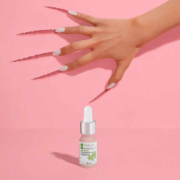 Strengthening serum for nails with jojoba oil and vitamins A, E Shelly 10 ml
