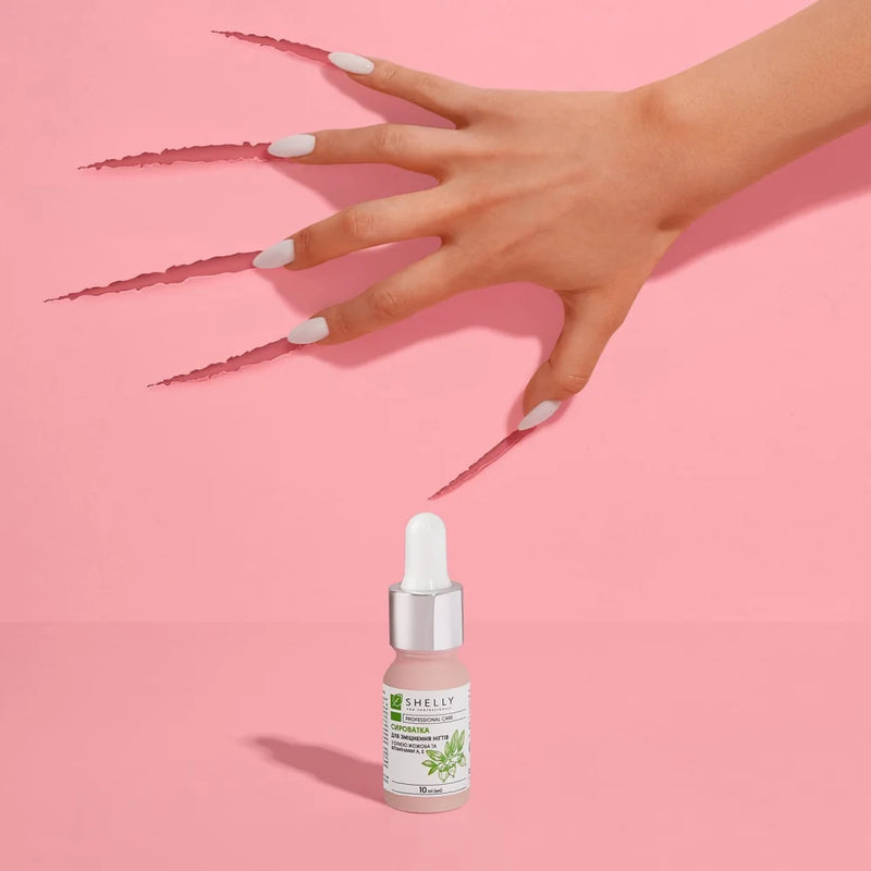 Strengthening serum for nails with jojoba oil and vitamins A, E Shelly 10 ml