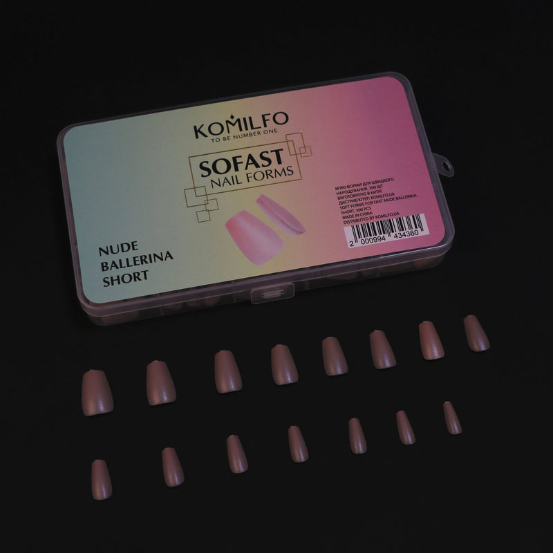 KOMILFO SOFAST NAIL FROMS BALLERINA SHORT, 360 ШТ 456077
