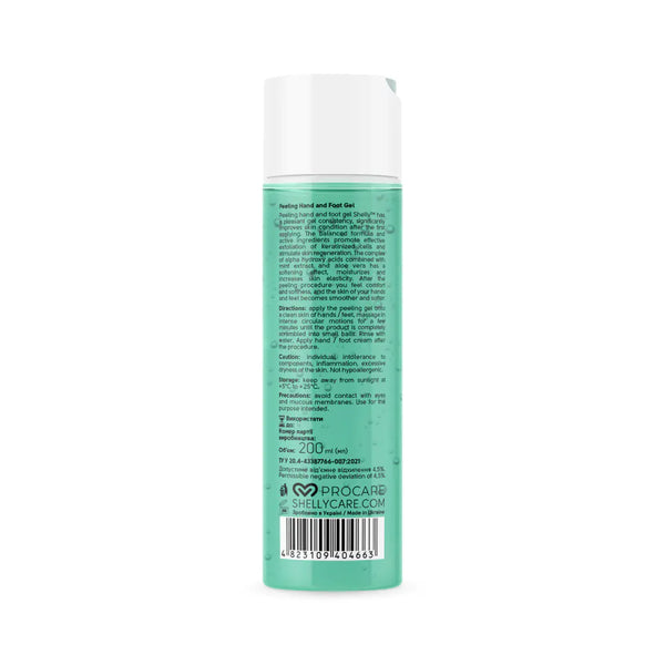 Peeling scrub for hands and feet with aloe vera, mint extract and aha acids Shelly 200 ML