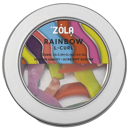 ZOLA LAMINATION SILICONE PADS RAINBOW L-CURL (2S, 2.5M, 3L, 4XL, 4.5XLL) 05127