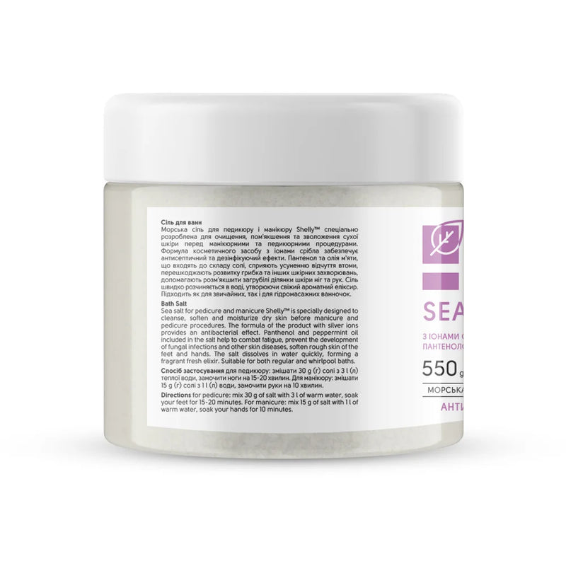 Bath salt with silver ions, panthenol and mint oil Shelly 550 g