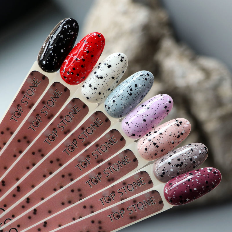KOMILFO NO WIPE TOP STONE – TOP WITHOUT A SL WITH BLACK AND WHITE ELEMENTS, 8 ML 190111