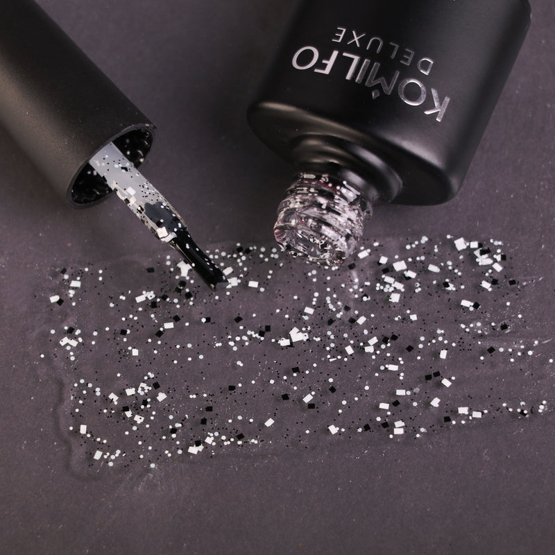 KOMILFO NO WIPE TOP STONE – TOP WITHOUT A SL WITH BLACK AND WHITE ELEMENTS, 8 ML 190111