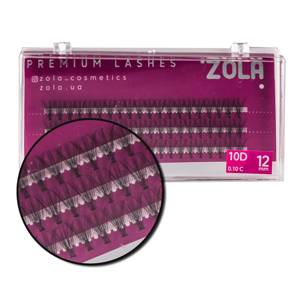 Ресницы Zola Bunches 10D, 12 мм 05334