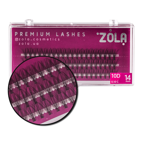 Ресницы Zola Bunches 10D, 14 мм 05336